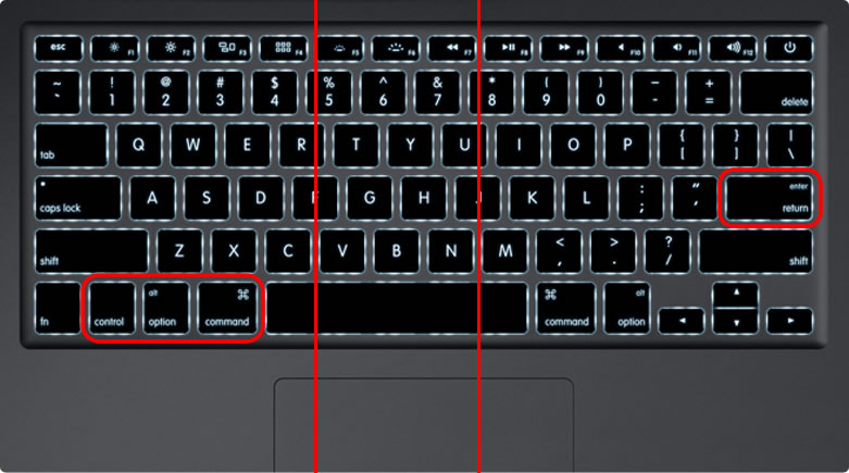 US配列キーボードのホームポジション