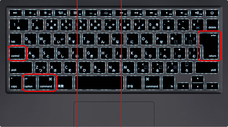 JIS配列キーボードのホームポジション